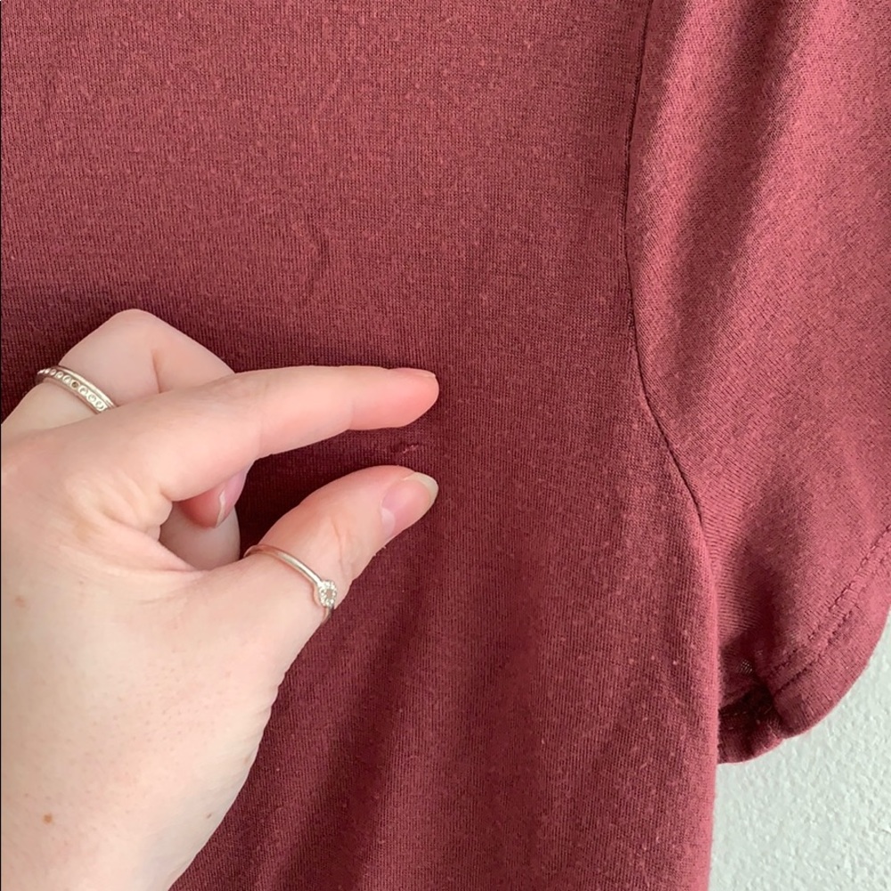 MaroonCrop Top - Picture 3 of 3